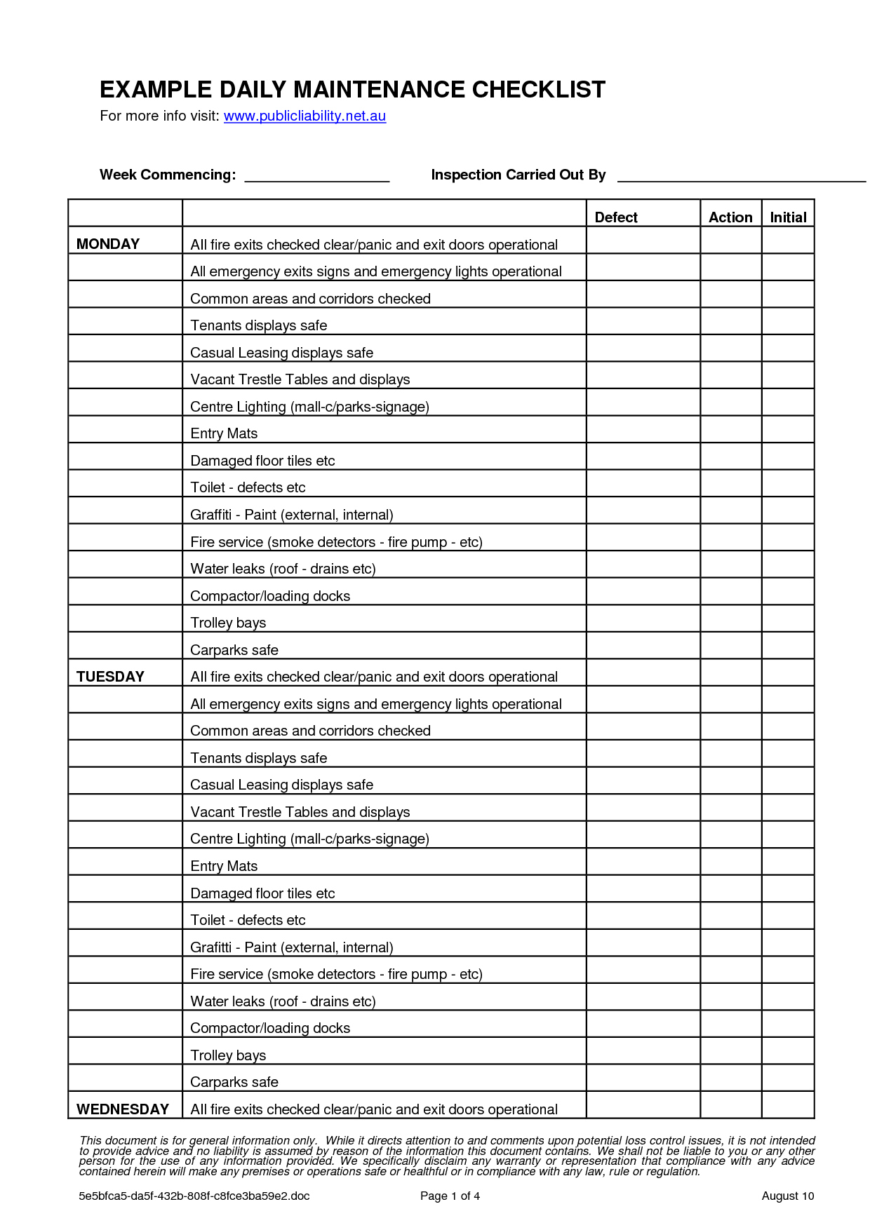 Vehicle Preventive Maintenance Schedule Template Within Heavy Equipment Maintenance Log Template