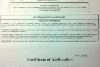 Veterinary Health Certificate Template Intended For Fit To Fly Certificate Template