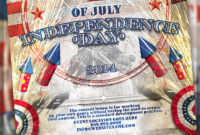 Vintage 4Th Of July Event Flyer Templategetstronghold With Regard To 4Th Of July Menu Template