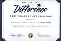 Volunteer Appreciation Certificate Templates 3 Best Intended For Volunteer Certificate Template