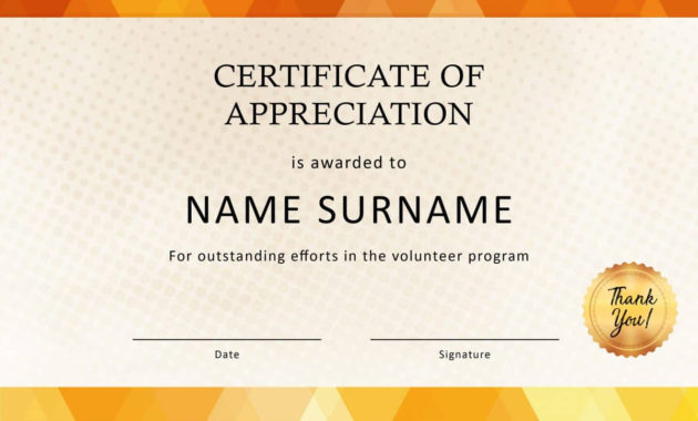 Volunteer Award Certificate Template Best Business Templates For Volunteer Award Certificate Template