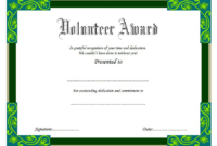 Volunteer Certificate Template (2) Templates Example Throughout New Volunteer Certificate Templates