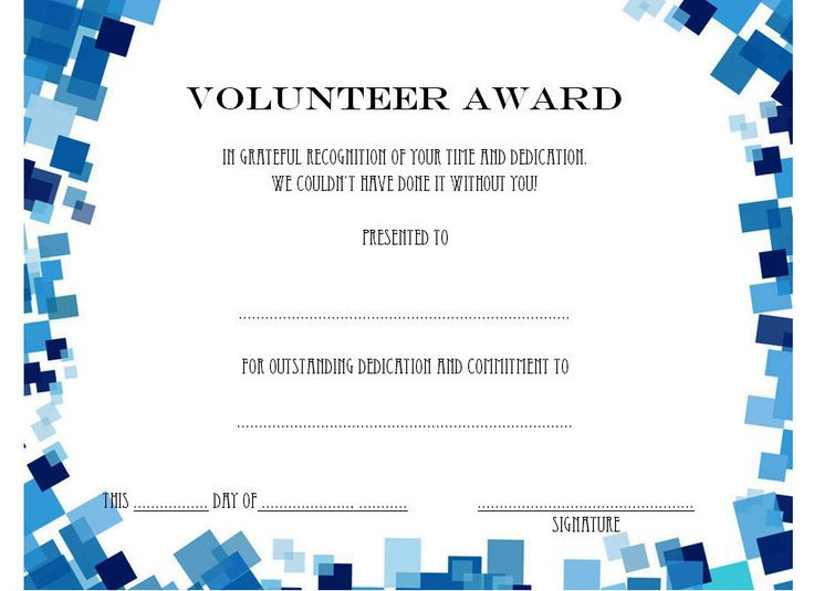 Volunteer Hours Certificate Template Free (1St Design With Regard To ...