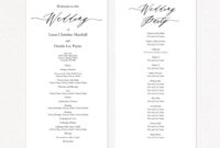 Wedding Ceremony Programs · Wedding Templates And Printables Pertaining To Wedding Agenda Templates
