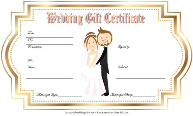 Wedding Gift Certificate Template Free Download 2 In 2020 Within Fantastic Wedding Gift Certificate Template