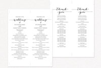 Wedding Program Templates · Wedding Templates And Printables For Wedding Ceremony Agenda Template