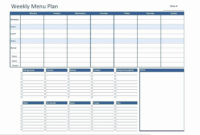 Weekly Meal Planner Template Word Best Of Free Excel Inside Menu Planning Template Word