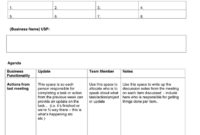 Weekly Meeting Agenda In Word And Pdf Formats Regarding Weekly Team Meeting Agenda Template