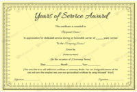 Years Of Service Award 08 Within Certificate Of Service Template Free