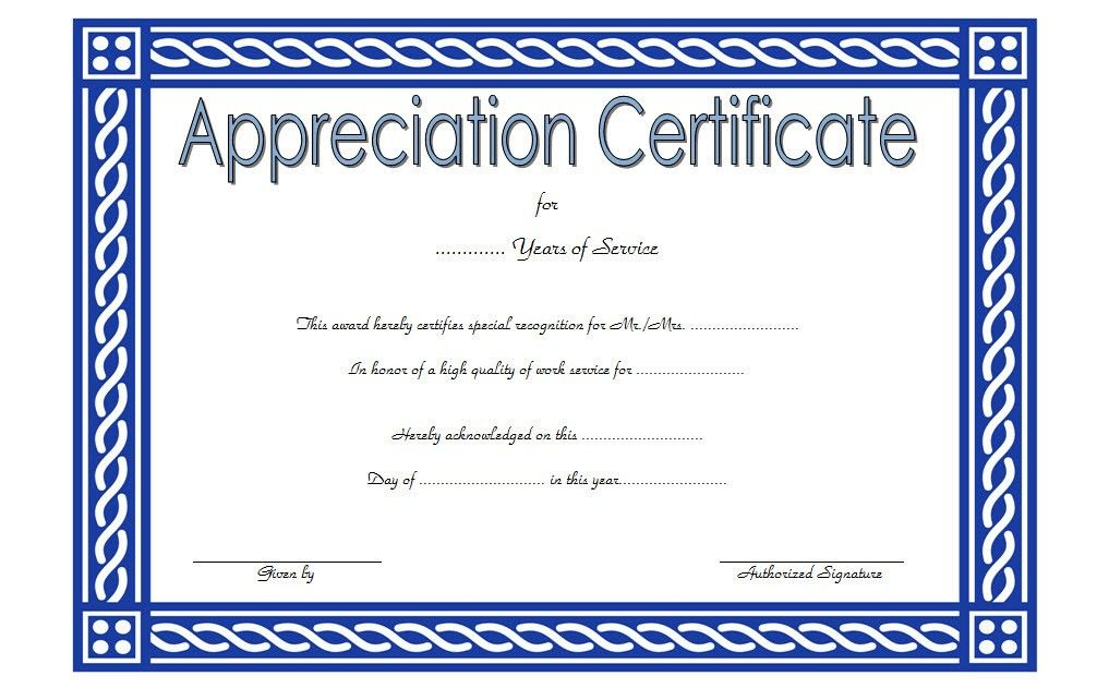 Years Of Service Certificate Template Free Printable (2Nd Intended For Certificate Of Service Template Free