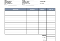 Free Plumbing Invoice Template Word | Pdf Eforms Inside Fascinating Itemized Estimate Template