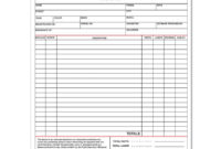 Mechanic Estimate Form, Personalized, Custom Printed In Free Labor Estimate Template