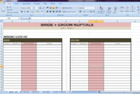 Wedding Checklist Excel Emmamcintyrephotography With Regard To Wedding Estimate Template