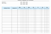 10 Excel Monthly Work Schedule Template – Excel Templates in Blank Monthly Work Schedule Template