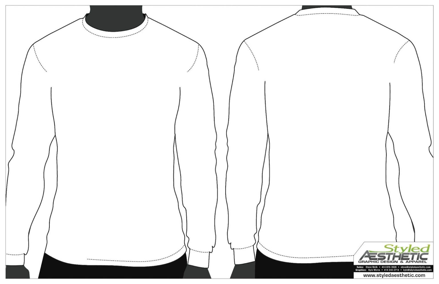 12 Long Sleeve Blank T-Shirt Template Psd Images – Long regarding Blank ...