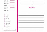 44 Perfect Cookbook Templates [+Recipe Book & Recipe Cards inside Blank Table Of Contents Template