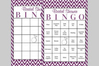 60 Bridal Bingo Cards Blank & 60 Prefilled for Blank Bridal Shower Bingo Template