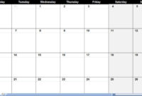 Blank Activity Calendar Template (4) – Templates Example regarding Blank Activity Calendar Template