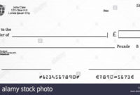Blank Cheque Black And White Stock Photos & Images – Alamy regarding Blank Business Check Template