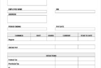 Blank Pay Stubs Template (3) – Templates Example throughout Blank Payslip Template