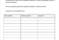 Blank Petition Template Microsoft Sample Customer Service pertaining to Blank Petition Template