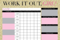 Blank Printable Workout Calendar Template | W O R K O U T in Blank Workout Schedule Template