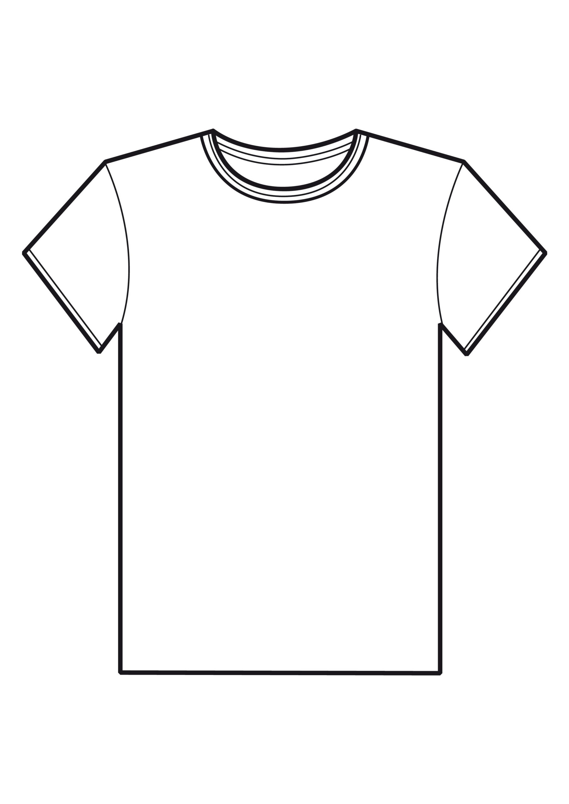 Blank T Shirt Template For Colouring – Clipart Best with regard to ...