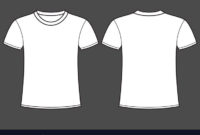 Blank T-Shirt Template Front And Back Royalty Free Vector for Blank T Shirt Outline Template