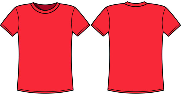 Blank T-Shirt Template Royalty Free Vector Image with Blank T Shirt Outline Template