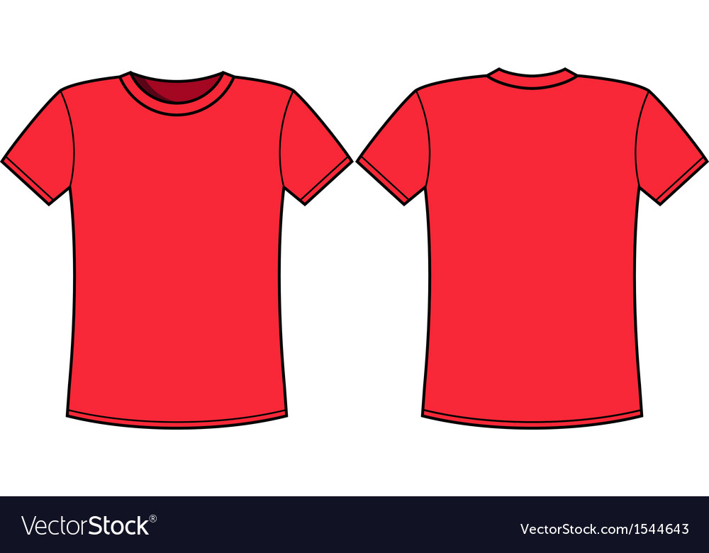 Blank T-Shirt Template Royalty Free Vector Image with Blank T Shirt Outline Template