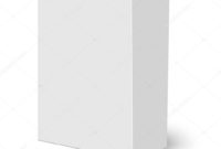 Blank Vertical Paper Box Template Standing On White for Blank Packaging Templates