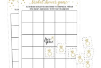 Buy 25 Gold Vintage Bingo Game Cards For Bridal Wedding in Blank Bridal Shower Bingo Template