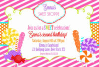 Candyland Invitation Free Template Beautiful 6 Best Of within Blank Candyland Template