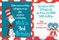Cat In The Hat Birthday Invitations Printable One Hour within Blank Cat In The Hat Template