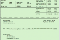 Check Stub Excel Template Database throughout Blank Pay Stubs Template
