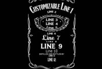 Custom Whiskey Label intended for Blank Jack Daniels Label Template