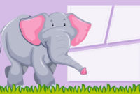 Cute Elephant On Note Template 589187 Vector Art At Vecteezy within Blank Elephant Template