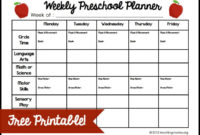 Daycare Weekly Lesson Plan Template | Example Calendar in Blank Preschool Lesson Plan Template