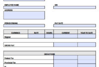 Fillable Employee Pay Stub Pay Stub Template | Autos Post with Blank Payslip Template