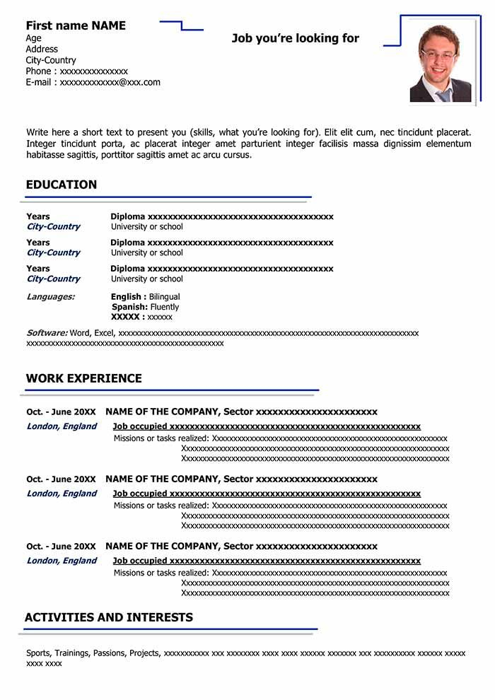 Fillable Free Resume Template In Word | Download Resume for Blank Resume Templates For Microsoft Word