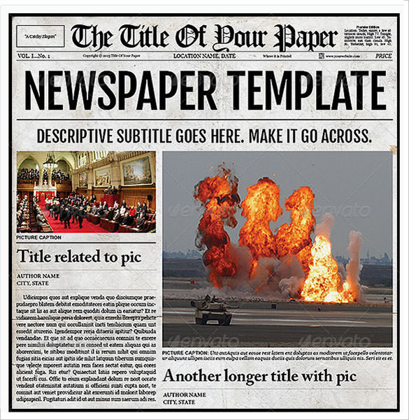 Free 9+ Sample Old Newspaper Templates In Pdf | Psd | Ms Word inside Old Blank Newspaper Template