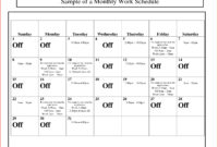 Free Blank Monthly Employee Schedule – Bing regarding Blank Monthly Work Schedule Template