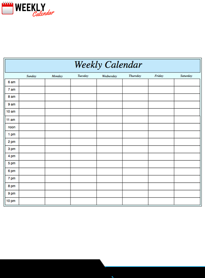 Free Blank Printable Weekly Calendar 2020 Template In Pdf regarding ...