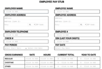 Free Pay Stub Template: Tips & What To Include intended for Blank Pay Stub Template Word