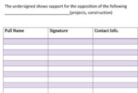 Free Petition Templates (20+ Templates For Word | Excel) pertaining to Blank Petition Template