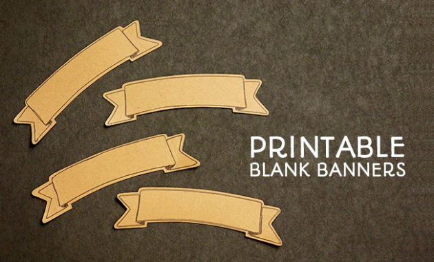Free Printable: Blank Banner With Free Silhouette Cut File intended for Free Blank Banner Templates