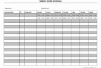 Free Weekly Schedule Templates For Word – 18 Templates inside Printable Blank Daily Schedule Template