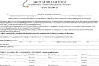 Georgia Medical Release Form Download The Free Printable in Blank Legal Document Template