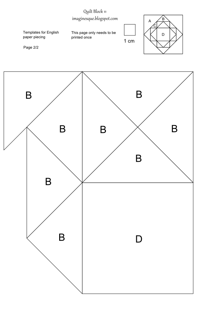 Imaginesque: Quilt Block 11: Pattern And Template within Blank Pattern Block Templates