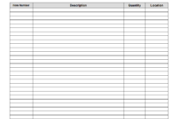 Inventory Checklist Template – Free Excel Sheet, Word & Pdf for Blank Checklist Template Word